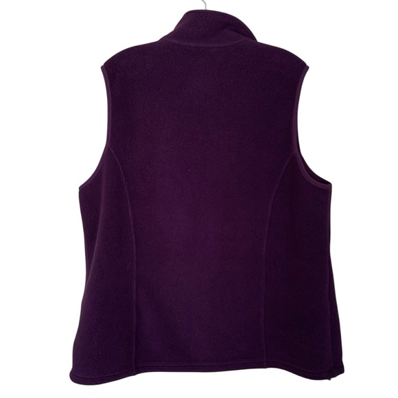 L.L.Bean Women Plus Sz.1X Purple Fleece Vest - Picture 2 of 4